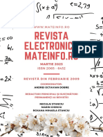 Revista Electronică MateInfo - Ro - Martie 2023