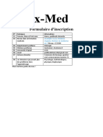 X-Med: Formulaire D'inscription