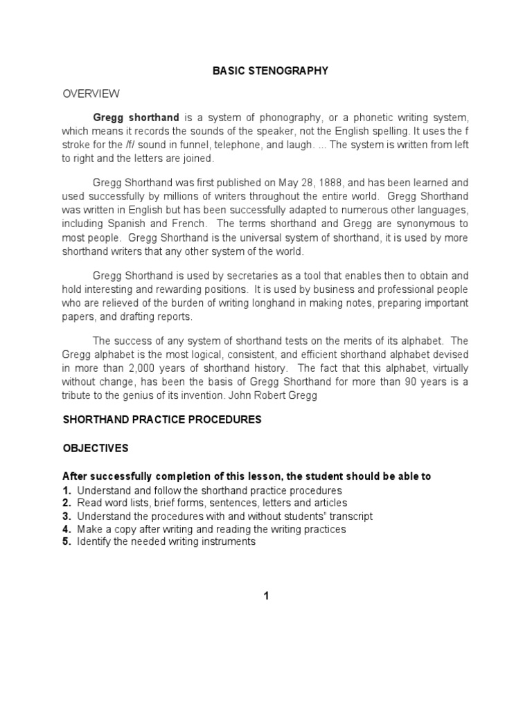 Foundation of Shorthand PDF Shorthand Written Communication