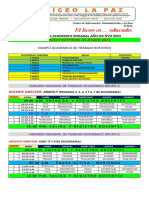 Carga Academica y Horario de Clases Fundacion Fraternal de Ayuda 2023