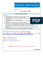 Data Da Postagem: 10/04/2023 Data de Entrega: 17/04/2023 Língua Portuguesa - Atividade 10