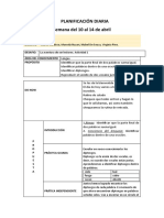 Planificación Diaria Semana Del 10 Al 14 de Abril