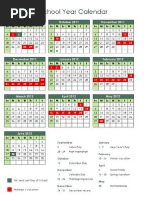 2011-2012 Calendar | PDF | Holidays | Observances