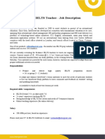 Freelance IELTS Teacher Job Description