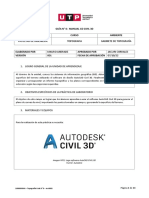 Guía #0: Manual CD Civil 3D Facultad Curso Ambiente: Facultad de Ingeniería Topografia Gabinete de Topografía