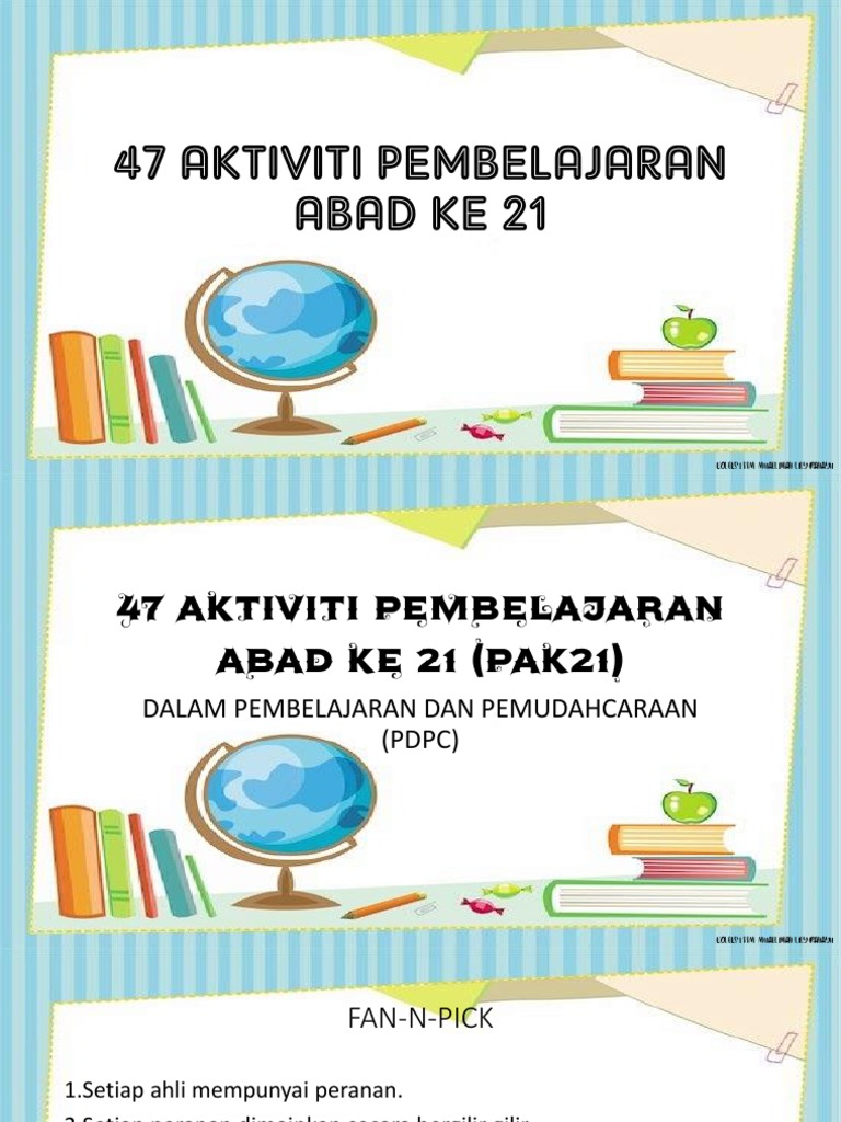Aktiviti Pembelajaran PAK21 Kreatif | PDF | Seni & Disiplin Bahasa