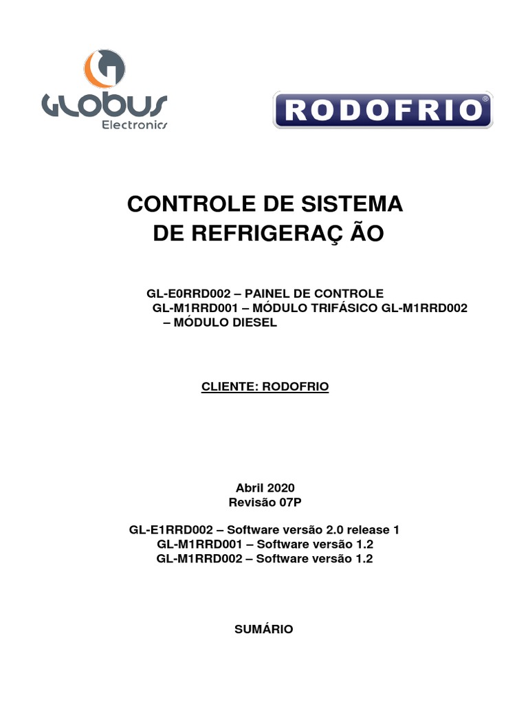 Controle de Refrigeração RODOFRIO | PDF | Temperatura | Motores