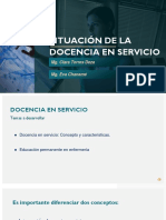 Situación de La Docencia en Servicio: Mg. Clara Torres Deza