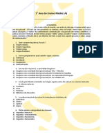 Prova de Filosofia - 1 Ano Do Ensino Médio (A) : Nome