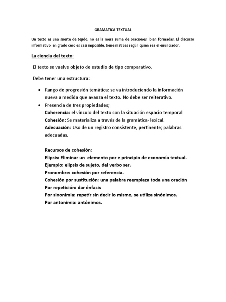Gramatica Textual | PDF