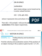 Motion in Space Velocity and Acceleration