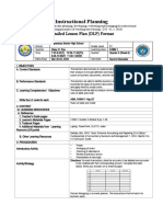 Instructional Planning: Detailed Lesson Plan (DLP) Format