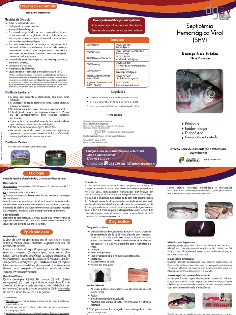 Folheto - Septicemia Hemorragica Viral | PDF | Vírus | Medicina Veterinária