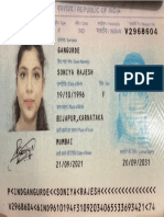 Indian passport details for Soniya Rajesh Gangurde