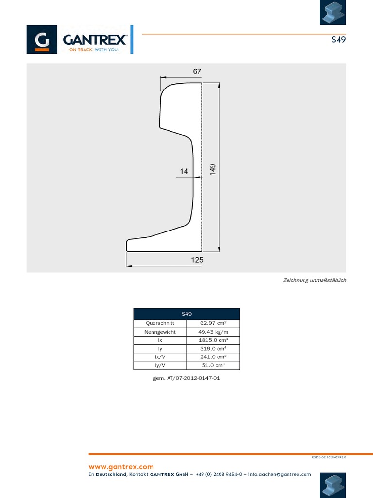 GSDE DE RAILS Rail-S49 2018-03 R1.0-1 | PDF