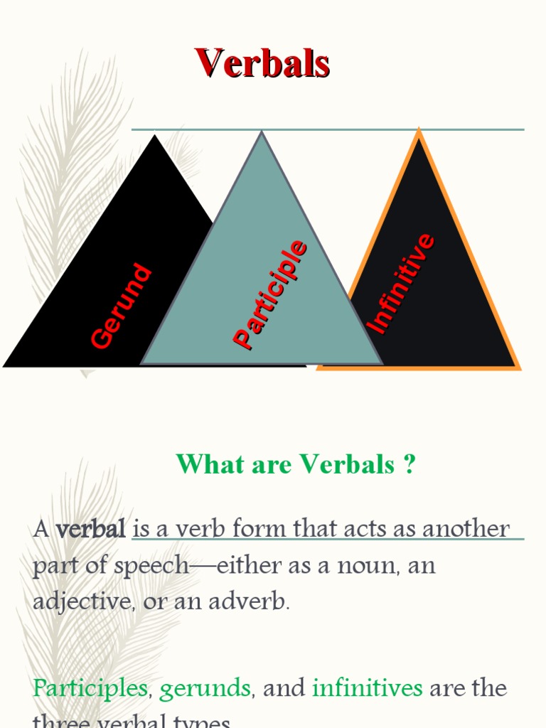 GERUNDS NOUNS VERBS intelligence overview