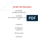 Trabajo de Tecnologia: Docente: Daniel Monsalve Alumno: Juan Diego Ramirez Catuche 7C
