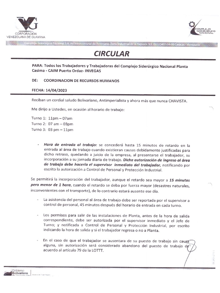 Circular 14-04-2023 | PDF