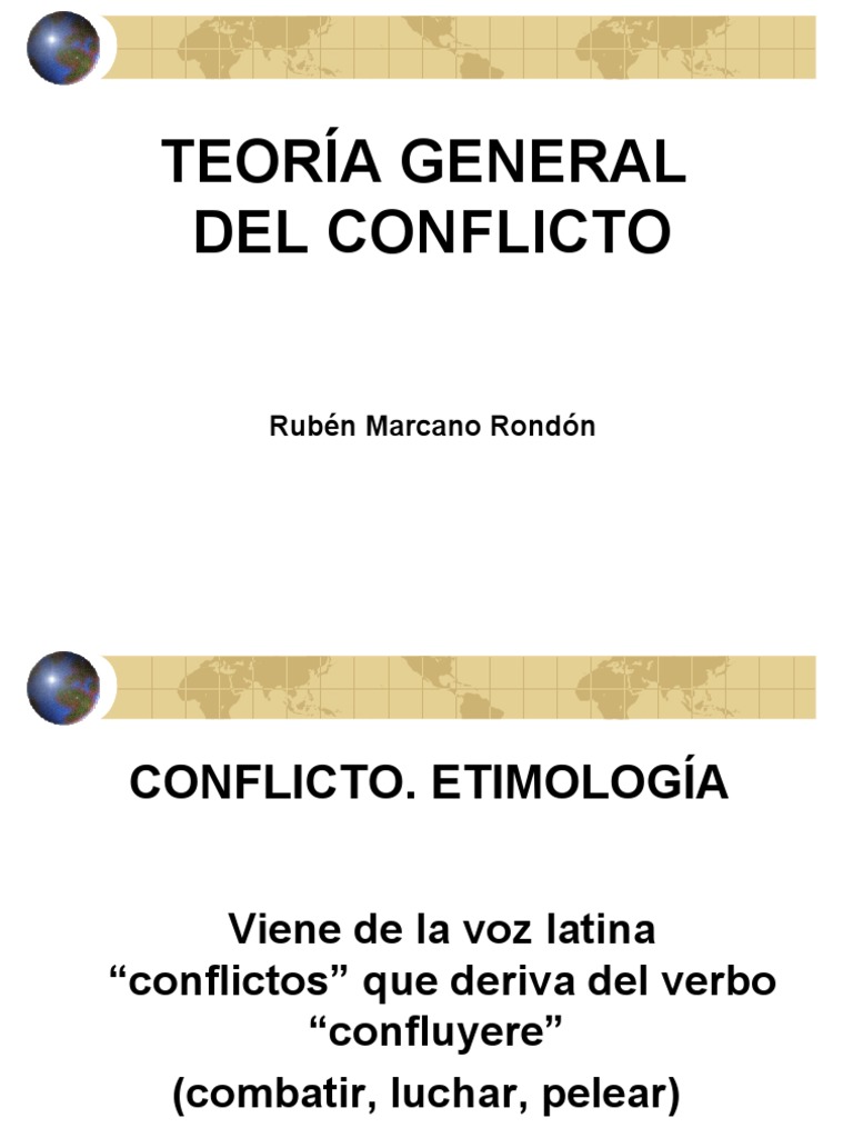 Teoría General Del Conflicto PDF Conflicto (proceso) Mediación
