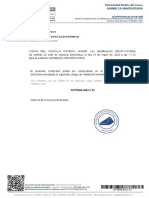 Universidad Andina Del Cusco: Certificado de Emisión de Voto Electrónico
