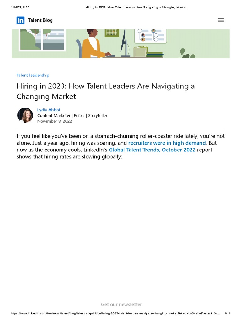 Hiring in 2023 - How Talent Leaders Are Navigating A Changing Market | PDF