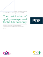 The Contribution of Quality Management To The UK Economy