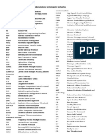 List of Computer Network Abbreviations