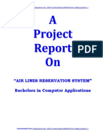 BCA Project - JAVA & Oracle Airline Reservation System - PDF Report With Source Code Free Down..
