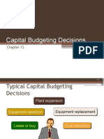 Capital Budgeting Decisions Analysis