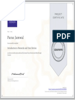 Paras Jamwal: Project Certificate
