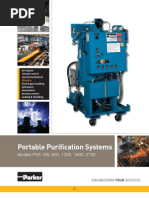 Portable Purifi Cation Systems: Models PVS 185, 600, 1200, 1800, 2700