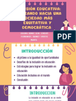 Nclusión Educativa Avanzando Hacia Una Sociedad Más Equitativa y Democrática