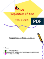 Prepositons of Time: Giddy-Up English