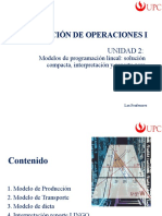 Investigación de Operaciones I: Unidad 2