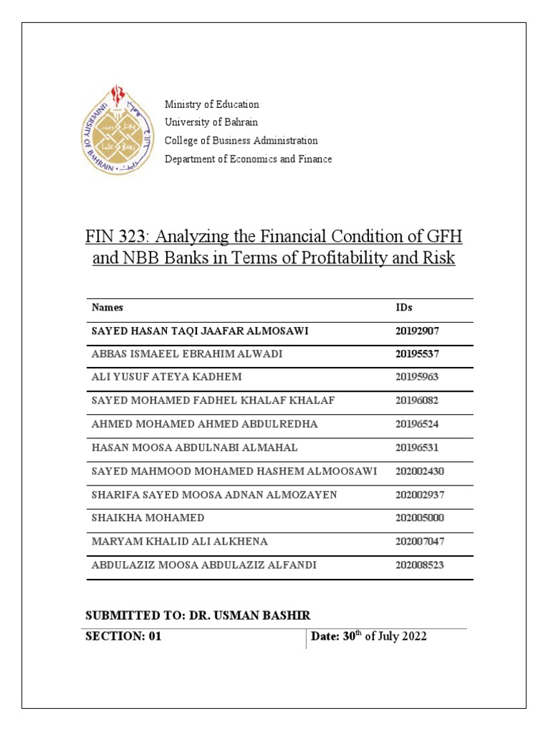 Project Fin323 Pdf Capital Adequacy Ratio Capital Requirement
