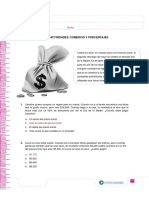 Pauta Actividades: Comercio Y Porcentajes