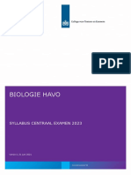 Biologie Havo: Syllabus Centraal Examen 2023