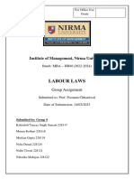 Labour Laws: Institute of Management, Nirma University