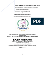 Santhosh S.  Design & development of solar electric boat, 2021