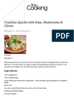Crustless Quiche With Ham, Mushrooms & Chives: Ingredients