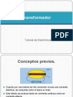 Transformador tutorial electrónica conceptos previos construcción funcionamiento tipos