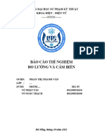 Báo Cáo Thí Nghiệm Đo Lường Và Cảm Biến: Trường Đại Học Sư Phạm Kỹ Thuật Khoa Điện - Điện Tử