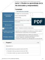 Examen - (AAB01) Cuestionario 1 - Evalúe Su Aprendizaje de La Unidad 1 El Espíritu Innovador y Emprendedor