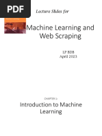 Machine Learning and Web Scraping Lecture 01