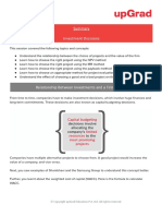 Session Summary Investment Decisions