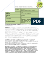 Reglamento de Higiene Y Seguridad Industrial Identificación de La Empresa Razón Social Ciudad Dirección Teléfono ARL #De Póliza Actividad Económica