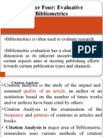 Chapter Four: Evaluative Bibliometrics