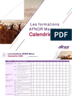 AFNOR Calendrier Formations Maroc 2023
