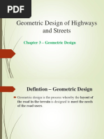 Geometric Design of Highways and Streets