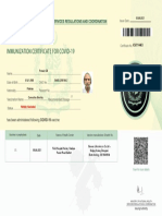 Vaccination Certificate - Pervez